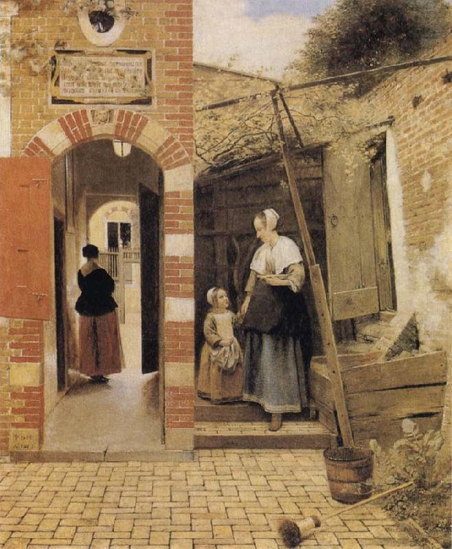 Pieter de Hooch The Courtyard of a House in Delft oil painting picture